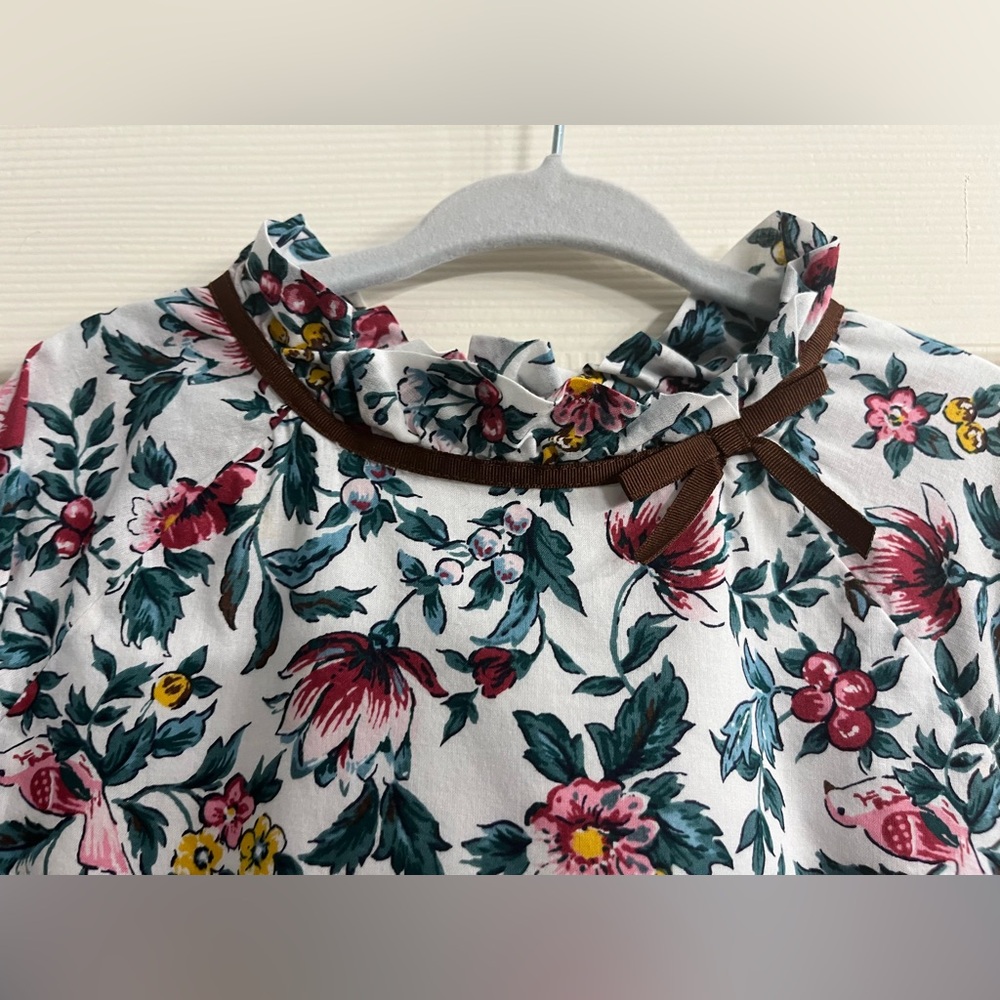 Janie and Jack Girls Floral Long Sleeve Blouse - Picture 3 of 3